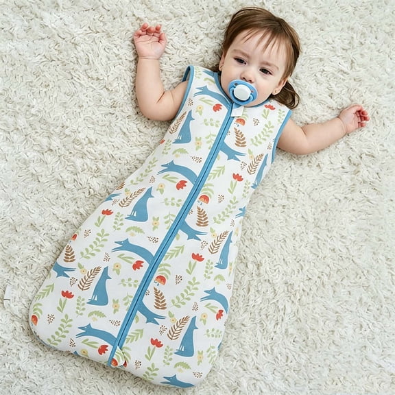 Sentuca Baby Sleepsacks 6-12 Months, Wearable Blanket 100% Cotton Sleep Sack with 2-Way Zipper for Newborn Infant Baby Girls Clothes