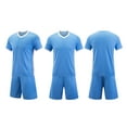 thumbnail image 1 of Sentuca Boys Athletic Outfit Sets V-neck T Shirts and Shorts 2 Piece School Uniform Kids Clothes, 1 of 5