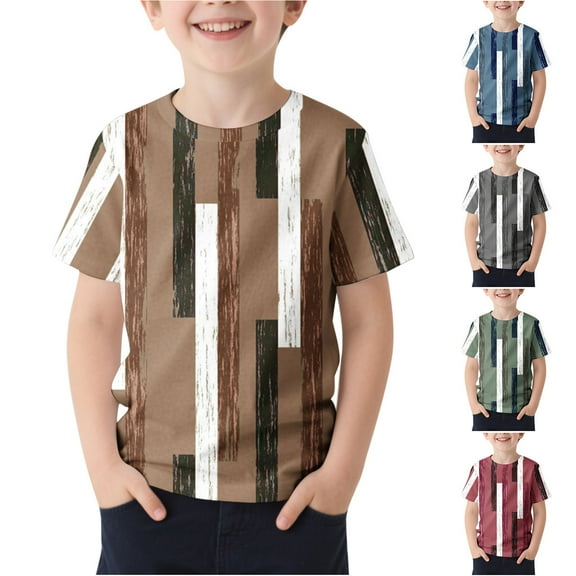 Sentuca Boys Clothes Short Sleeve Graphic Tees Summer Crew Neck Casual T Shirts for Kids Size 12