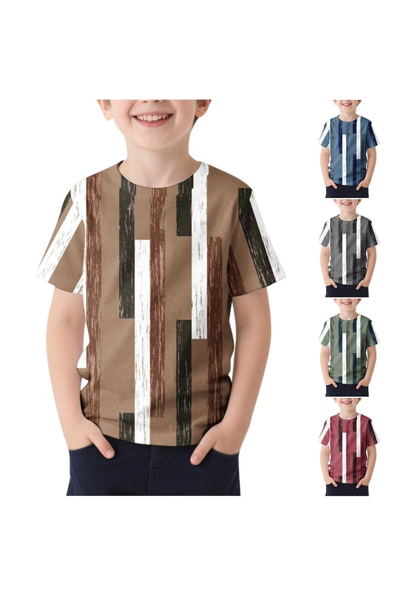 Boys Clothes Short Sleeve Graphic Tees Summer Crew Neck Casual T Shirts for Kids Size 12