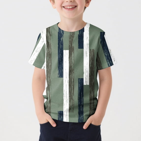 Sentuca Boys Clothes Short Sleeve Graphic Tees Summer Crew Neck Casual T Shirts for Kids Size 5