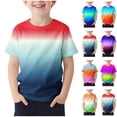thumbnail image 1 of Sentuca Boys Clothes Short Sleeve Graphic Tees Summer Crew Neck Gradient T Shirts for Kids Size 4, 1 of 5