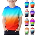 thumbnail image 1 of Sentuca Boys Clothes Short Sleeve Graphic Tees Summer Crew Neck Gradient T Shirts for Kids Size 7, 1 of 5