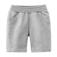 thumbnail image 1 of Sentuca Boys Shorts Size 6, Cotton Solid Color Casual Shorts Elastic Waist with Pockets for Summer Kids Girls Clothes, 1 of 5