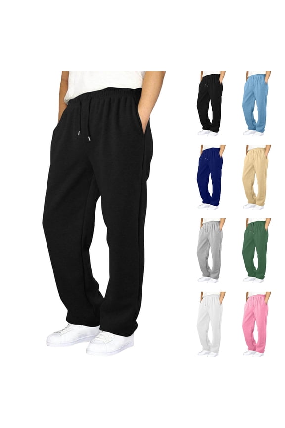 Boys Sweatpants Size 7 Years, Sports Sweat Pants with Pockets Solid Color Casual Joggers Girls Sweatpants Open Bottom for Kids Clothes