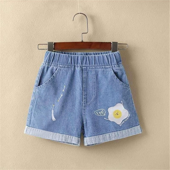 Sentuca Girls Denim Shorts Casual Cute Jeans Shorts with Pockets for Kids Girl Clothes Size 11 Years