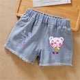 thumbnail image 1 of Sentuca Girls Denim Shorts Casual Cute Jeans Shorts with Pockets for Kids Girl Clothes Size 6 Years, 1 of 3