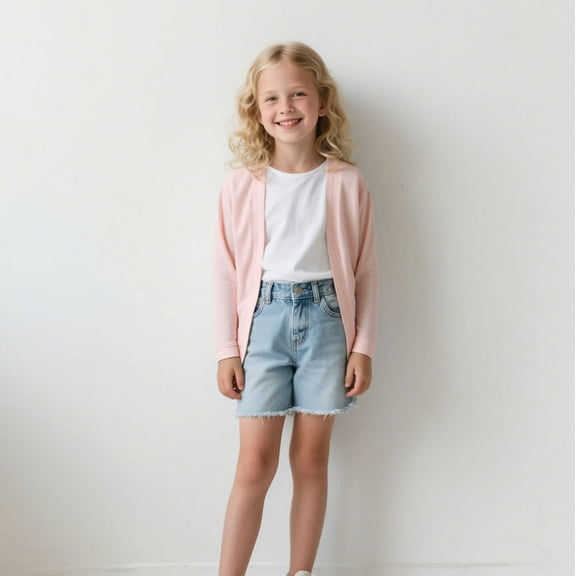 Sentuca Girls Cardigans Fall Comfort Casual Cotton Sweater Long Sleeve Knit Cardigan for Toddler