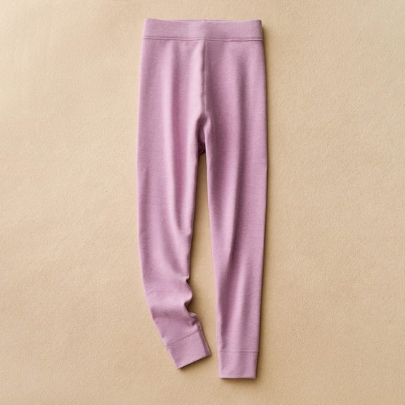 Sentuca Girls Leggings Cotton Warm Pajama Pants Solid Color Tights Loungewear Kids Sleep Pants for Fall Winter