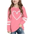 thumbnail image 1 of Sentuca Girls Shirts, Long Sleeve Flowy Fit Shirts, Sweet Valentines Day Graphic Tees Size 7 Years, 1 of 5