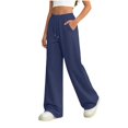 thumbnail image 1 of Sentuca Girls Sweatpants with Pockets Elastic Waist Drawstring Thin Sweatpants Open Bottom for Kids Girl Clothes, 1 of 8