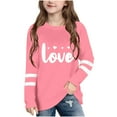 thumbnail image 1 of Sentuca Girls T Shirts, Valentines Long Sleeve Cozy Shirts, Cool Comfortable Casual T Shirts Size 4 Years, 1 of 5