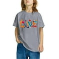 thumbnail image 1 of Sentuca Girls Valentines Day Tees, Comfortable Short Sleeve Crewneck Tees, Sweet Casual Kids Shirts Size 9 Years, 1 of 4