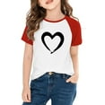 thumbnail image 1 of Sentuca Girls Valentines Graphic Tees, Relaxed Fit Short Sleeve Tees, Cute Soft Everyday Shirts Size 3 Years, 1 of 7