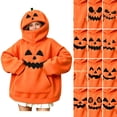 thumbnail image 1 of Sentuca Girls and Boys Hoodies Halloween Innovation Pumpkin Long Sleeve Sweatshirts Solid Color with Pockets Warm Tween Clothes Size 11Y, 1 of 8