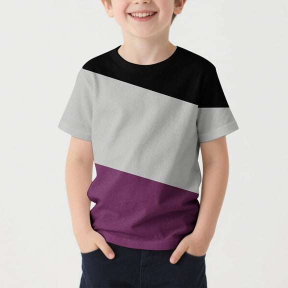 Sentuca Kids Boys Clothes Short Sleeve Graphic Tees Summer Crew Neck Fashion Pattern Shirts Size 10