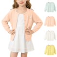 thumbnail image 1 of Sentuca Kids Girls Cardigan Sweater, Cute Embroidery Solid Color Sweater Coats Fashion Long Sleeved Button Lightweight Cardigan Size 4Y Pink, 1 of 9