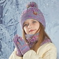thumbnail image 1 of Sentuca Kids Hats for Girls Knit Beanies Warm Winter Hats Gloves and Scarves 3 Piece Outfit Sets, 1 of 3