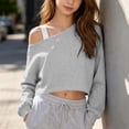thumbnail image 1 of Sentuca Kids Pullover Sweatshirts for Girls One Shoulder Short Tops Long Sleeve Casual Sweatshirt Fall Clothes, 1 of 8