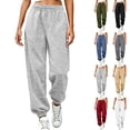 thumbnail image 1 of Sentuca Sweatpants Women Baggy Elastic Bottom Jogger Pants Casual Fashion Workout Trousers Gray 3XL, 1 of 9