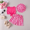 thumbnail image 1 of Sentuca Toddler Clothes Girls Summer Outfit Sets Tank Tops and Shorts and Sun Cap 3PC Casual Wear Size 3 Years, 1 of 8