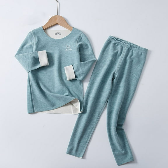 Sentuca Toddler Girls Clothes Long Sleeve Crew Neck Tops and Pajama Pants 2 Piece Thermal Underwear Outfit Sets for Boys Pajamas Size 3 Years