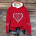 thumbnail image 1 of Sentuca Valentines Day Clothes for Girls Hoodies, Long Sleeve Hooded Pullover Sweatshirts, Love Print Graphic Hoodie Size 9-10Years, 1 of 5
