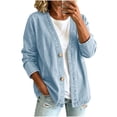 thumbnail image 1 of Sentuca Womens Denim Jackets with Pockets Classic Button Front Breathable Stretch Jacket Relaxed Lightweight Casual Long Sleeve Cardigan Coats Light Blue XXL, 1 of 8