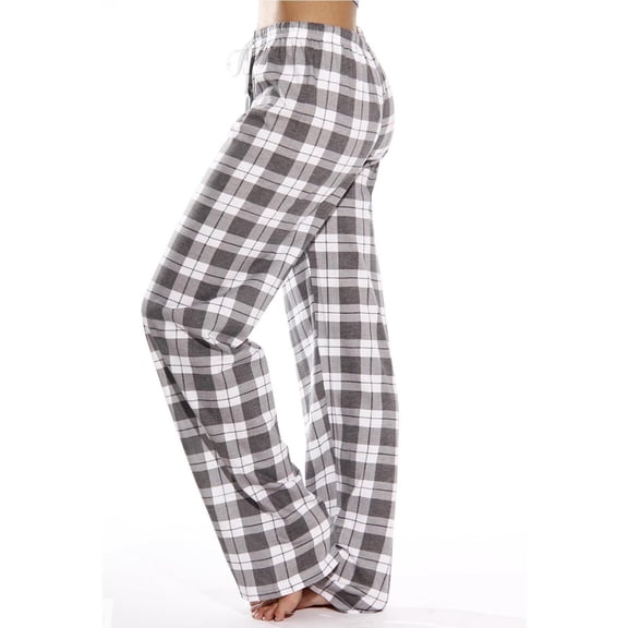 Sentuca Womens Pajama Pants Casual Plaid Loungewear Straigh Leg Sleep Pants Drawstring ELasti Waist Pjs Sleepwear