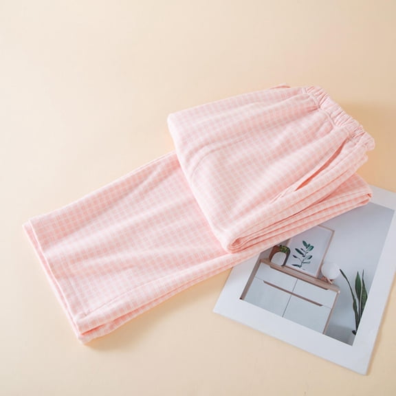 Sentuca Womens Pajama Pants with Pockets Casual Plaid Loungewear Soft Comfort Pj Pants Elastic Waist Pajamas for Fall Winter