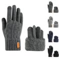 thumbnail image 1 of Sentuca Womens Winter Gloves Warm Fleece Lining Thick Ribbed Knit Gloves for Cold Weather Dark Gray, 1 of 4