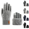 thumbnail image 1 of Sentuca Womens Winter Gloves Warm Fleece Lining Thick Ribbed Knit Gloves for Cold Weather Gray, 1 of 4