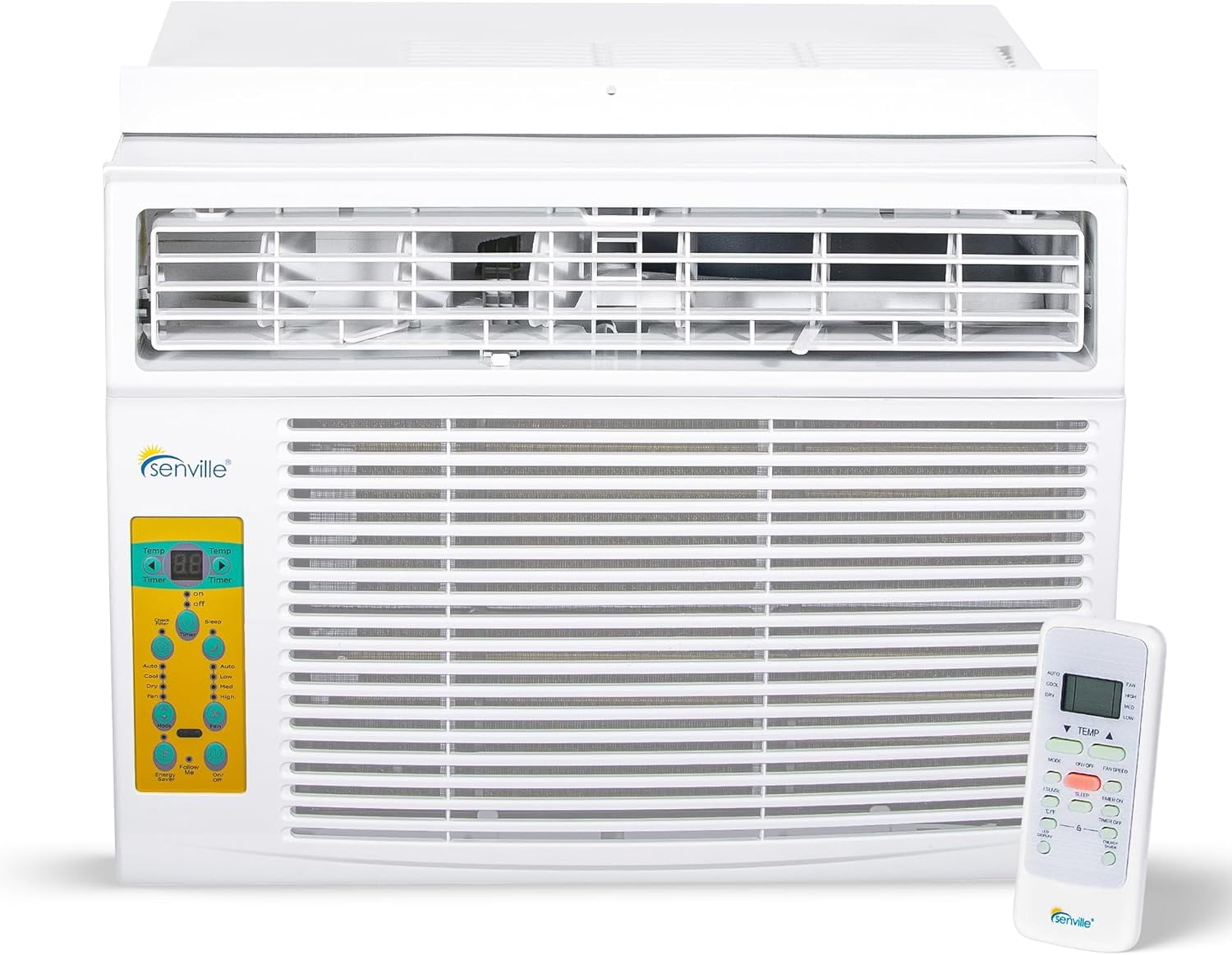 Senville 10,000 BTU White Window Air Conditioner with Washable Filter