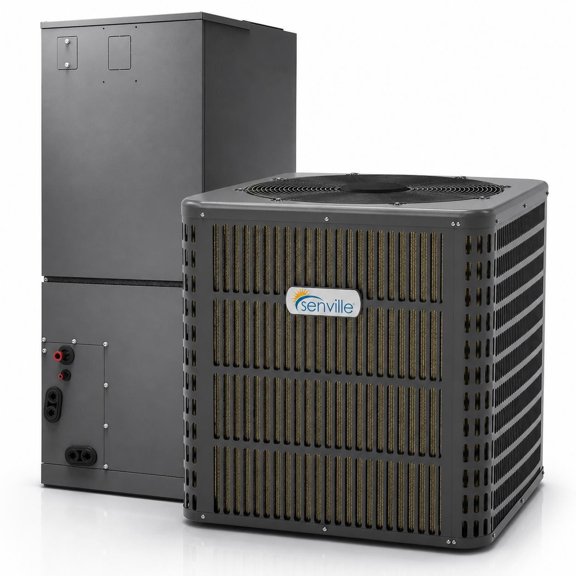 Senville 48000 BTU 4 Ton Central Air Conditioner & Heat Pump System, Inverter, Air Handler & Condenser, 208/230V