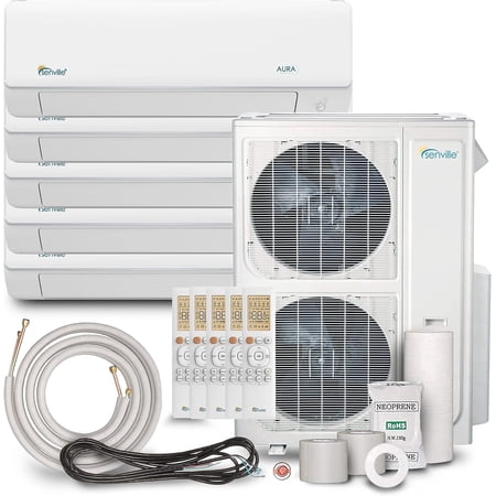 Senville 48000 BTU 5-Zone Mini Split Air Conditioner & Heat Pump SENA-48HF/F, AHRI Certified
