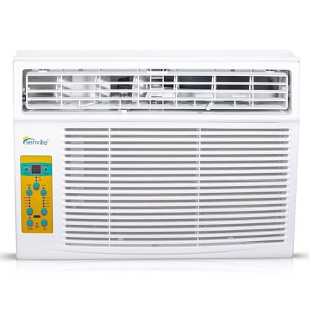 Senville 6000 BTU Window Air Conditioner, Cooling for Rooms up to 250 sq ft, Washable Filter, Easy to Use
