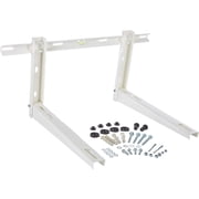 Senville Adjustable Heavy-Duty L-Shaped Metal Wall Mounting Bracket, White, Built-In Level