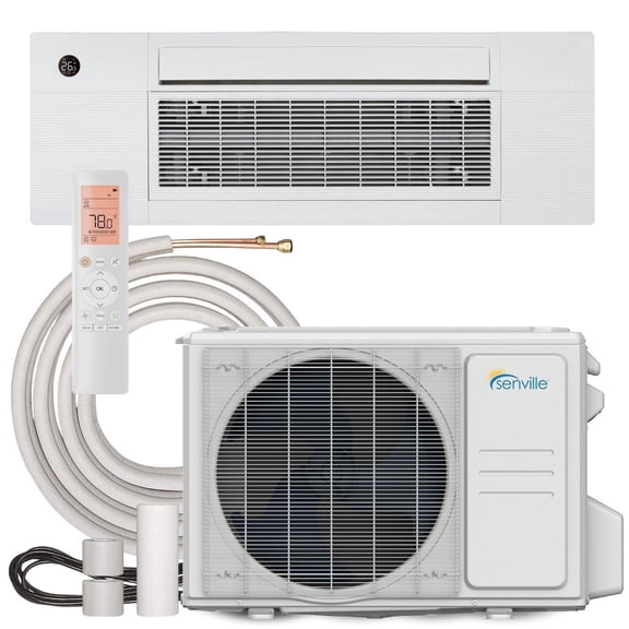 Senville Aura 6,000 BTU 1-Way Cassette Mini Split AC/Heat Pump, 22.0 SEER2