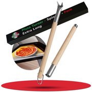 Senwosa Pizza Turner Fork & Bubble Popper - Adjustable Handle [26"-32 ]