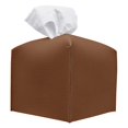 Senxi Leather Tissue Box Cover Square Holder for Home Living Room