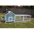 thumbnail image 1 of Seny Garden Window Wooden Chicken Coop Rabbit Hutch Cage with Run and Nesting Box W103*D39.4*H32.5, 1 of 6