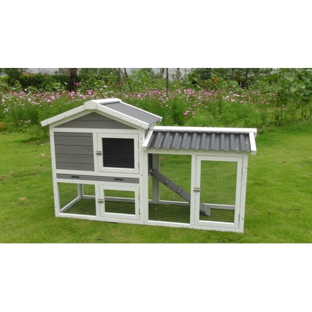 Seny Wooden Pet House Rabbit Bunny Wood Hutch House Chick Coop Rabbit Cage
