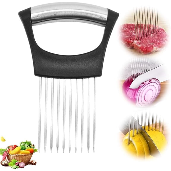 Senya 2024 New Onion Holder for Slicing, Lemon Slicer Onion Cutter, Food Slicer Assistant Tool(3PCS)