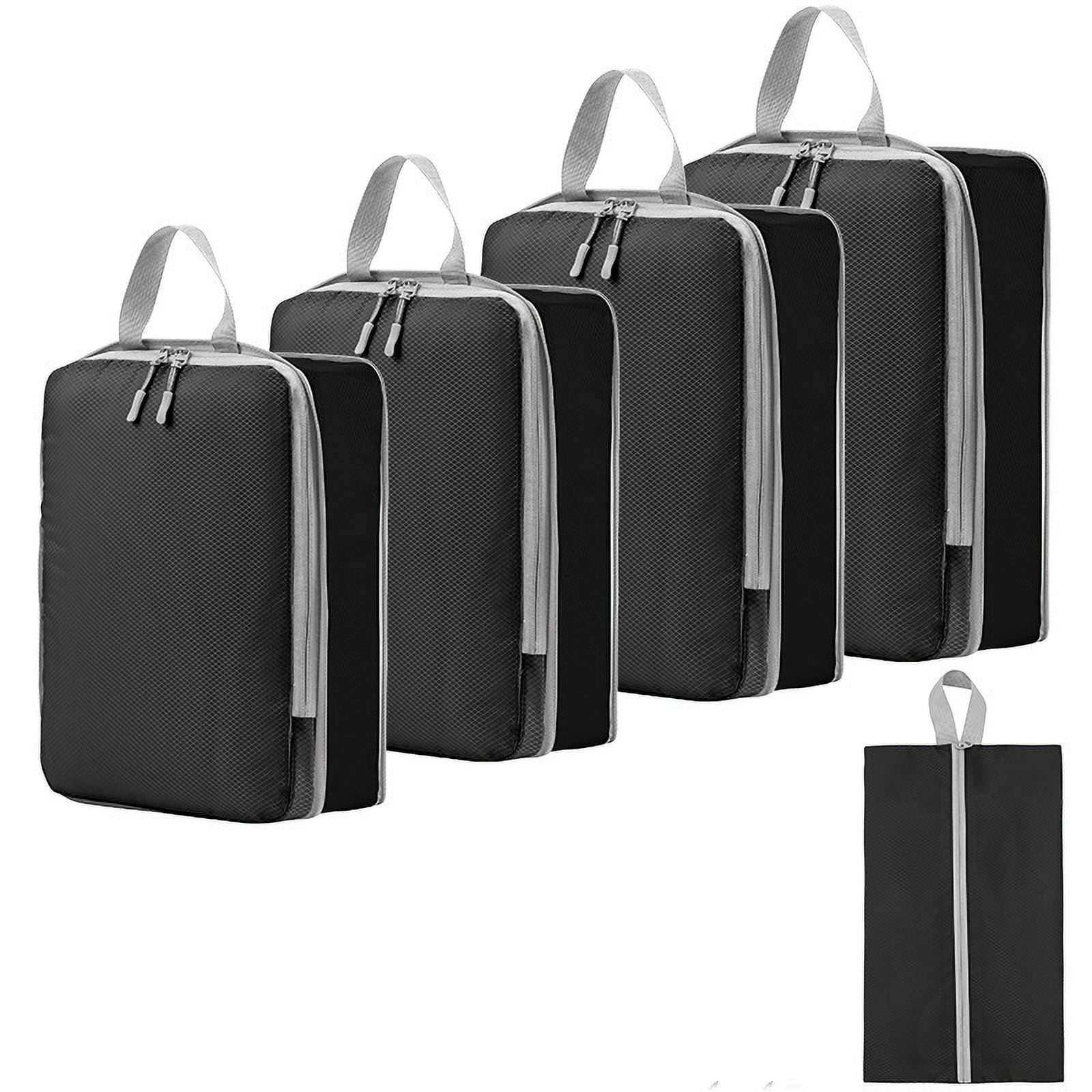 Senya 4PCS Compression Packing Bag,Expandable Compression Packing Bag,Waterproof Compressed Packing Cubes,Convenient Compression Packing Bag,Expandable Compression Packing Bag for Holiday