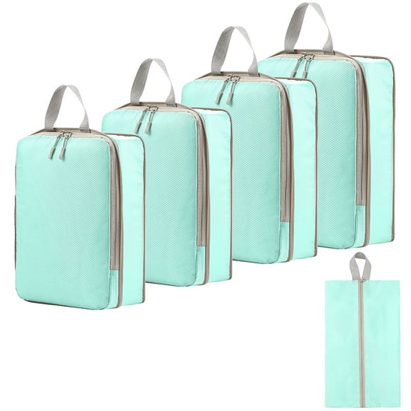 Senya 4PCS Compression Packing Bag,Expandable Compression Packing Bag,Waterproof Compressed Packing Cubes,Convenient Compression Packing Bag,Expandable Compression Packing Bag for Holiday