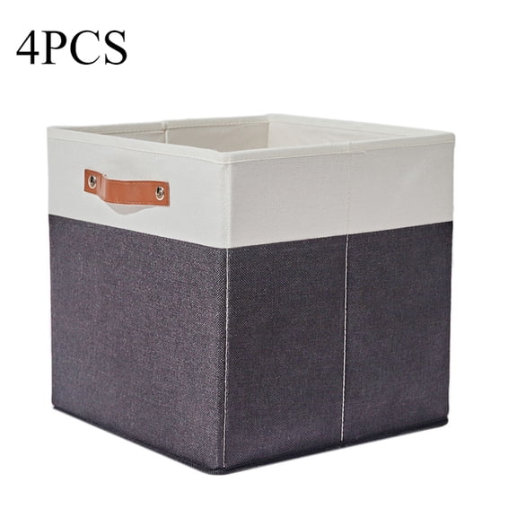 Senya Cube Storage Bins 4 Pack,11 Inch Collapsible Storage Bins,Fabric Storage Cubes Can be Usd Closet Organizers