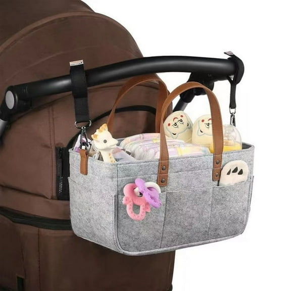 Senya Felt bag large capacity maternal and child supplies storage bag foldable outing handbag felt diaper bag