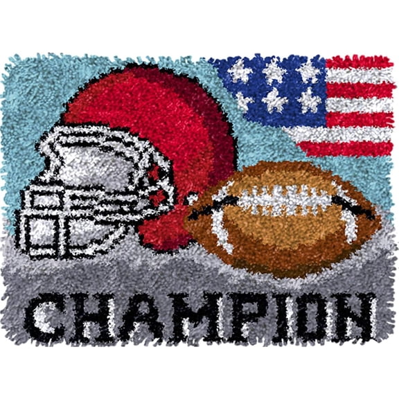 Senya Football Tapestry KitsLatch Hook Rug Kit Fors Adults Kids DIY Creative Gift Home Decoration20.5Inch X13.8Inch