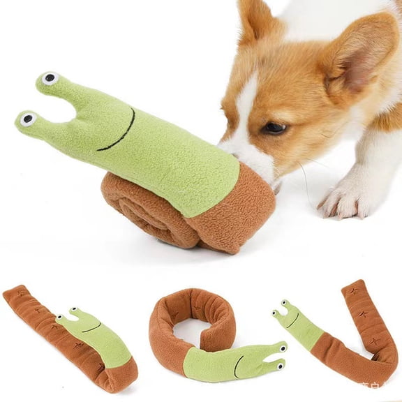 Senya Interactive Toy for Grinding Teeth Hiding Food Making Sounds Sniffing Plush Snail Toys Training for Small Medium Large Pet Dog