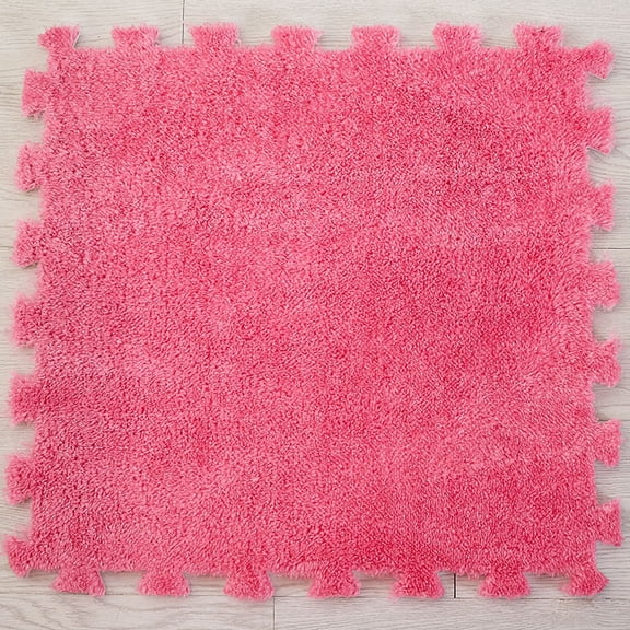 Senya Interlocking Carpet Shaggy Soft EVA Foam Mats Fluffy Area Rugs Protective Floor Tiles Exercise Play Mat (12 pcs)